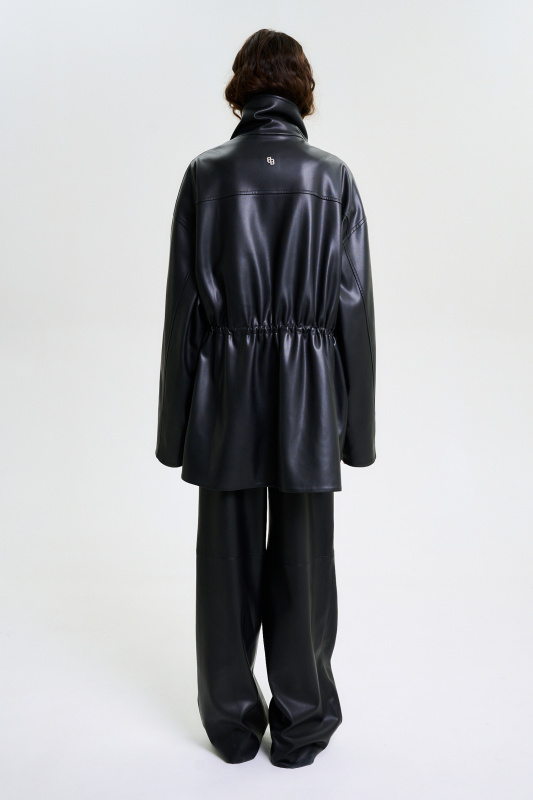 Парка из экокожи BLACK